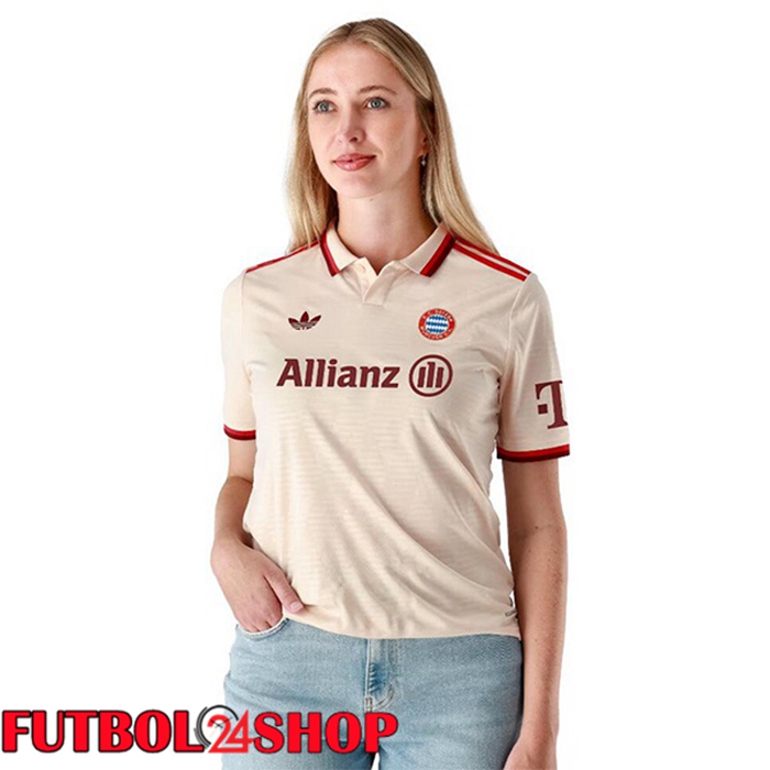 Camisetas De Futbol Bayern Munich Mujer Tercera Amarillo 2024/2025