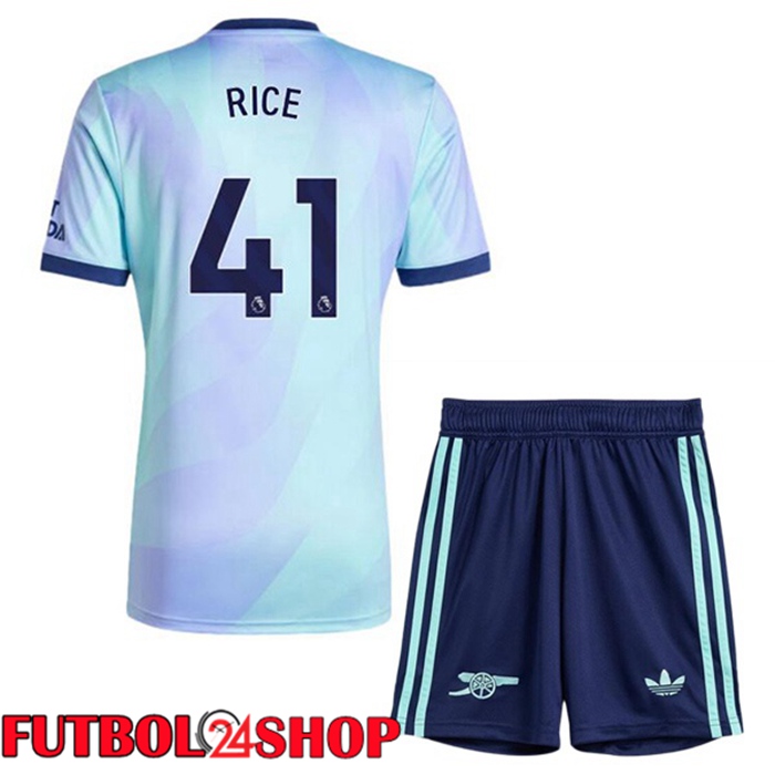 Camisetas Futbol Arsenal (RICE 41) Ninos Tercera Azul 2024/2025