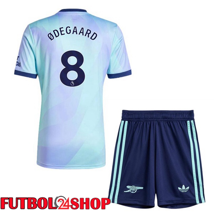 Camisetas Futbol Arsenal (ØDEGAARD 8) Ninos Tercera Azul 2024/2025