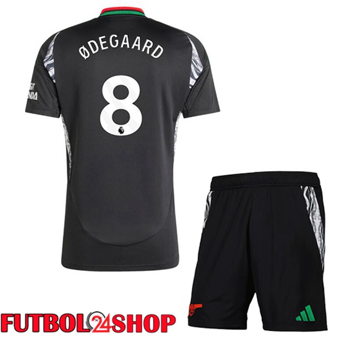 Camisetas Futbol Arsenal (ØDEGAARD 8) Ninos Segunda Negro 2024/2025