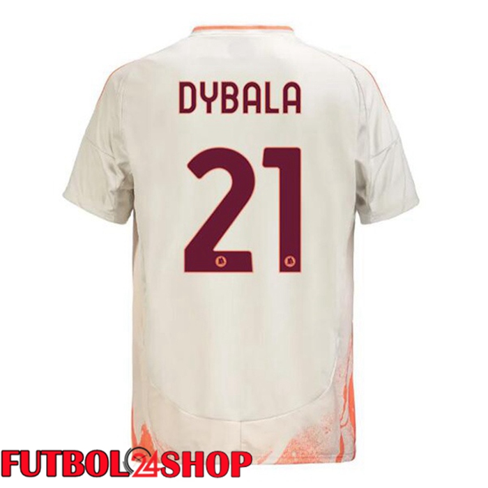 Camisetas Futbol AS Roma (DYBALA 21) Segunda Blanco 2024/2025