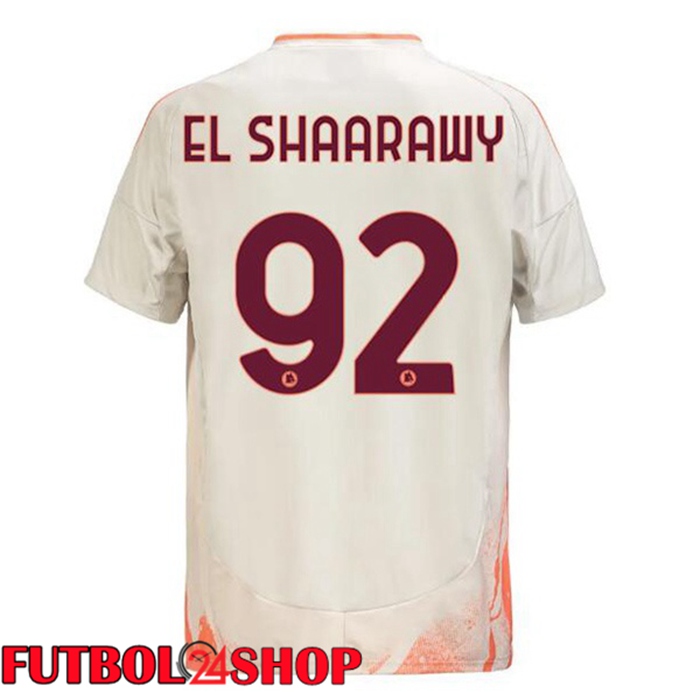 Camisetas Futbol AS Roma (EL SHAARAWY 92) Segunda Blanco 2024/2025