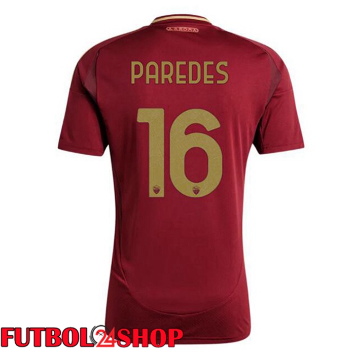 Camisetas Futbol AS Roma (PAREDES 16) Primera Rojo 2024/2025
