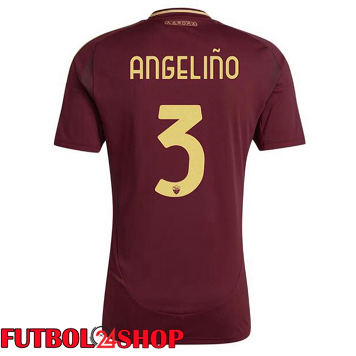 Camisetas Futbol AS Roma (ANGELIÑO 3) Primera Rojo 2024/2025