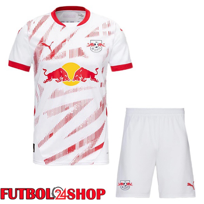 Camisetas De Futbol RB Leipzig Ninos Primera Blanco 2024/2025