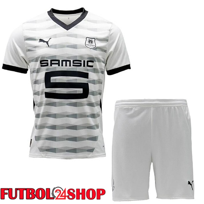 Camisetas De Futbol Stade Rennais Ninos Segunda Blanco 2024/2025