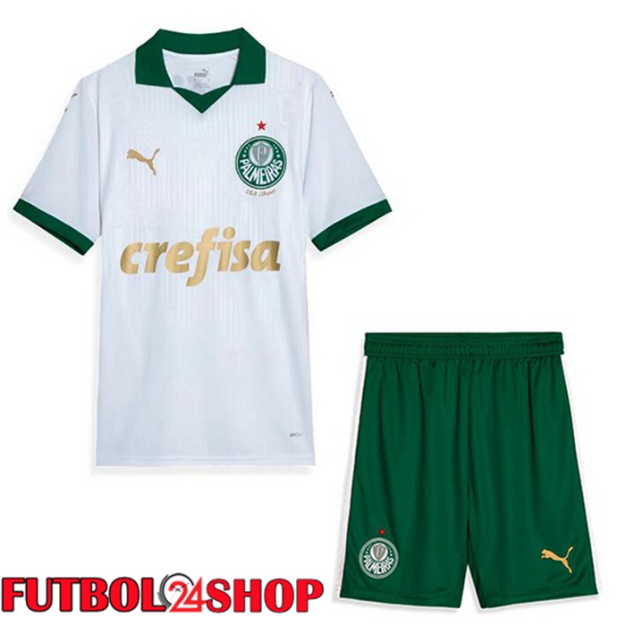 Camisetas De Futbol Palmeiras Ninos Segunda Blanco 2024/2025