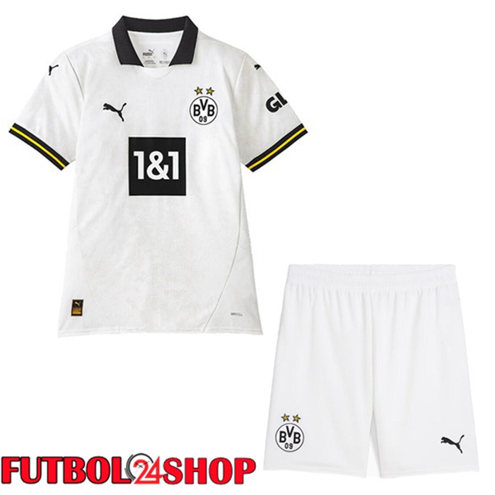 Camisetas De Futbol Dortmund BVB Ninos Segunda Blanco 2024/2025