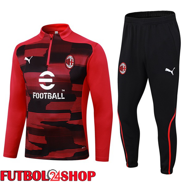 Chandal Equipos De Futbol AC Milan Negro Rojo 2024/2025