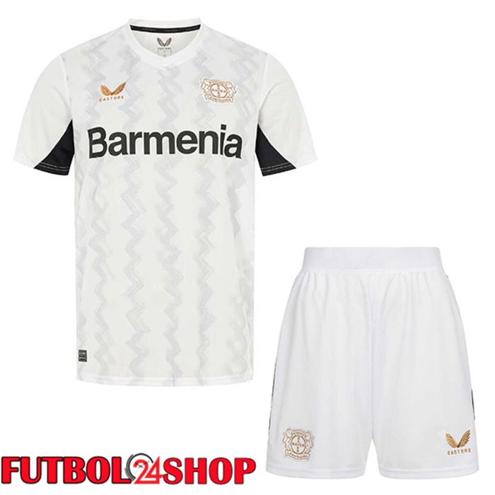 Camisetas De Futbol Bayer 04 Leverkusen Ninos Segunda Blanco 2024/2025