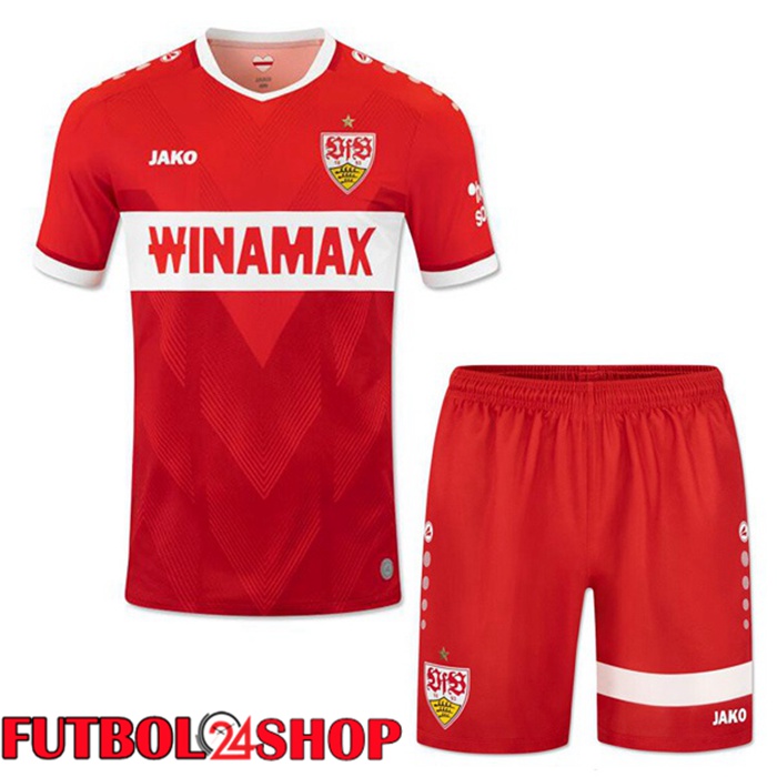 Camisetas De Futbol VfB Stuttgart Ninos Segunda Rojo 2024/2025