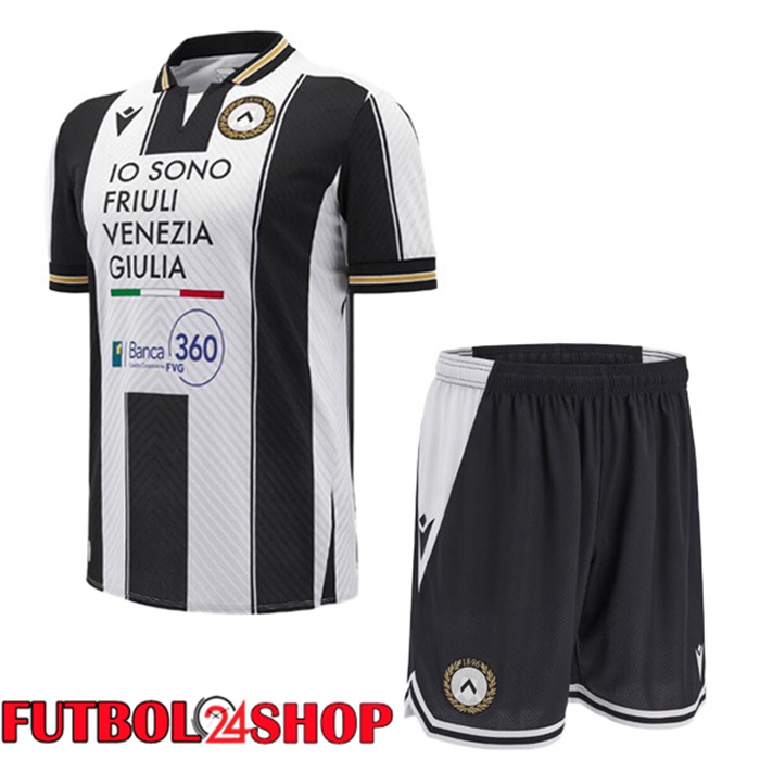 Camisetas De Futbol Udinese Calcio Ninos Primera Blanco Negro 2024/2025