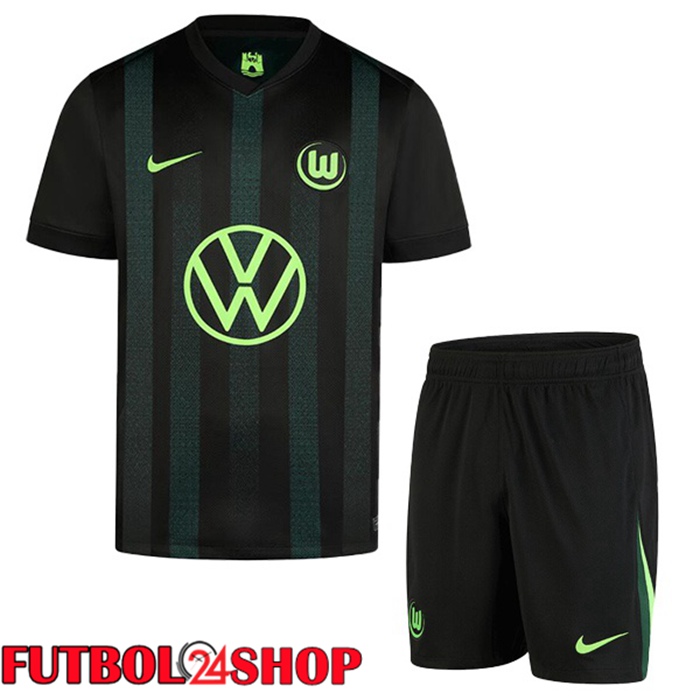 Camisetas De Futbol Vfl Wolfsburg Ninos Segunda Negro 2024/2025