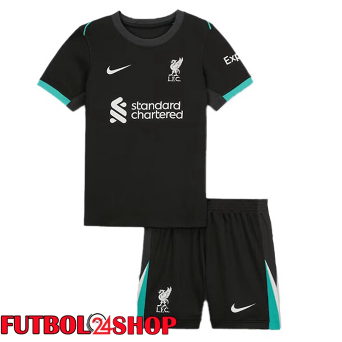 Camisetas De Futbol FC Liverpool Ninos Segunda Negro 2024/2025