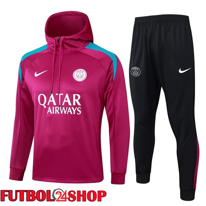 Chandal Futbol - Sudadera Con Capucha Paris PSG Rojo 2024/2025