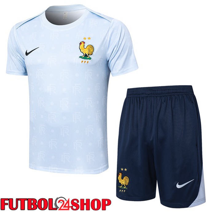Camiseta Entrenamiento Francia + Cortos Azul 2024/2025