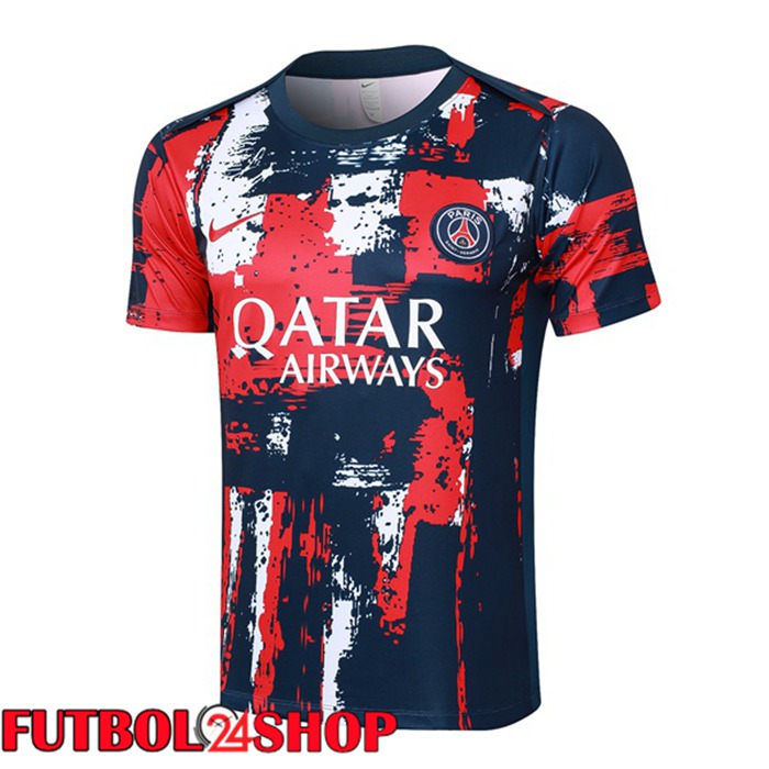 Camiseta Entrenamiento Paris PSG Azul Real Rojo 2024/2025