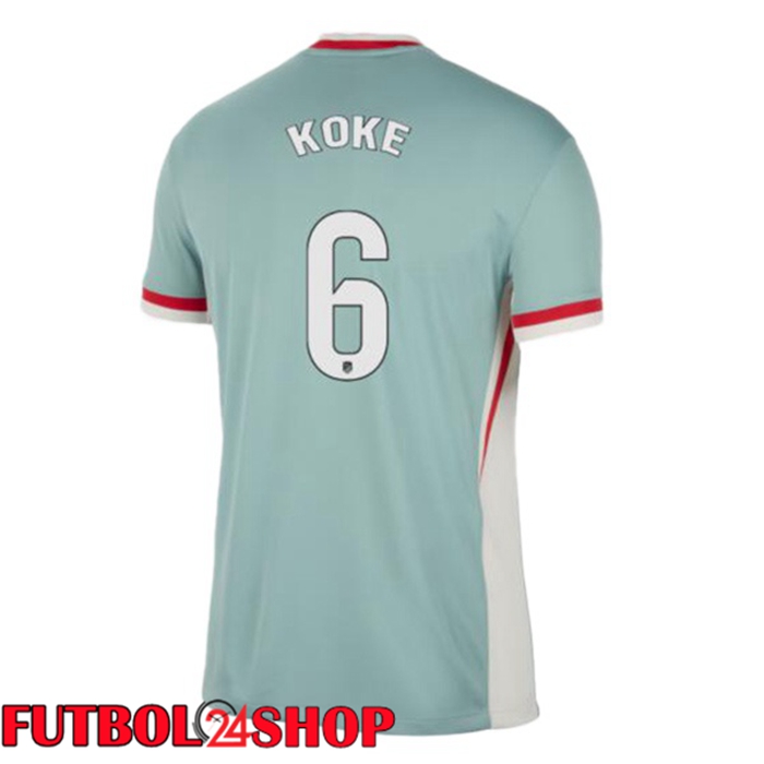 Camisetas Futbol Atletico Madrid (KOKE 6) Segunda Verde 2024/2025