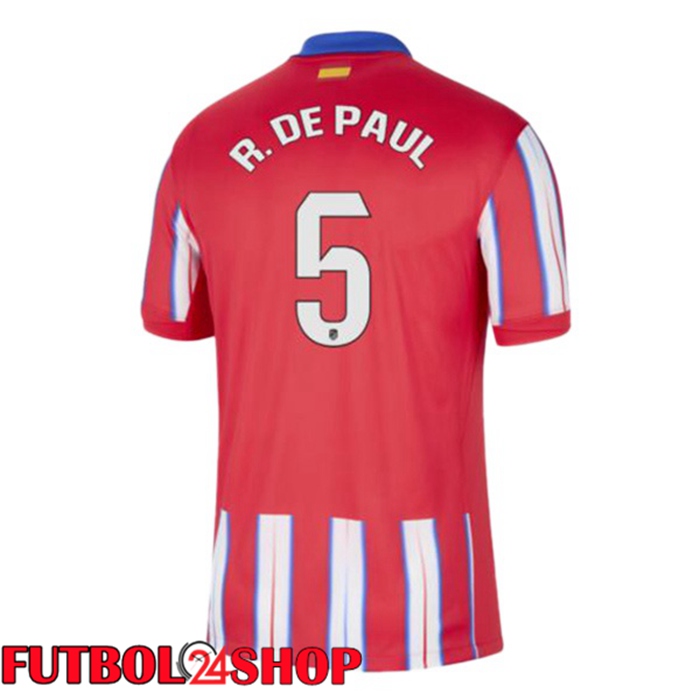 Camisetas Futbol Atletico Madrid (R. DE PAUL 5) Primera Rojo 2024/2025