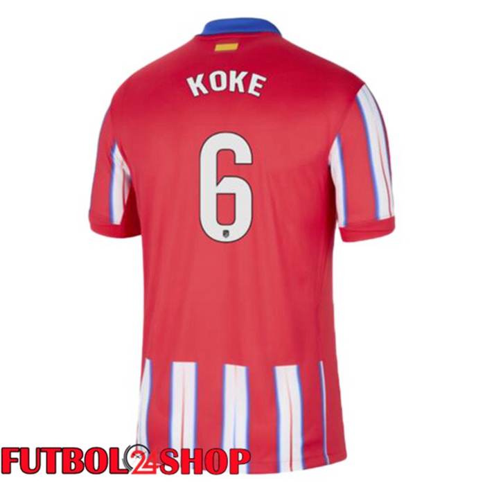 Camisetas Futbol Atletico Madrid (KOKE 6) Primera Rojo 2024/2025