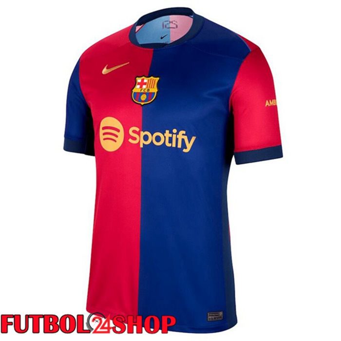 Camisetas De Futbol FC Barcelona Primera Spotify Azul Rojo 2024/2025