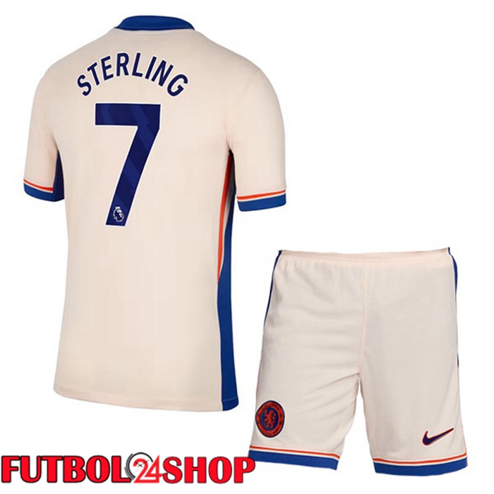 Camisetas Futbol FC Chelsea (Sterling 7) Ninos Segunda Amarillo 2024/2025