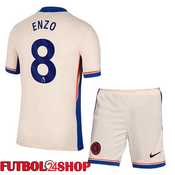 Camisetas Futbol FC Chelsea (Enzo 8) Ninos Segunda Amarillo 2024/2025