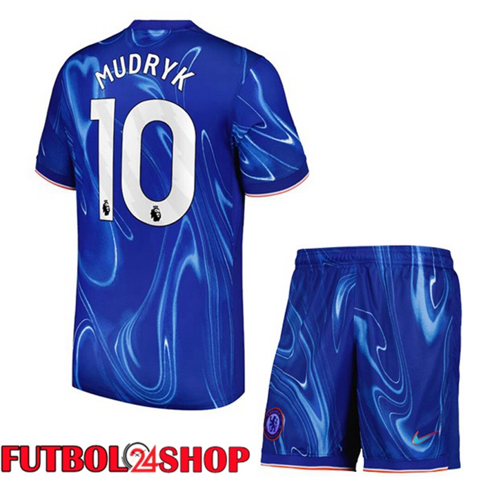 Camisetas Futbol FC Chelsea (Mudryk 10) Ninos Primera Azul 2024/2025