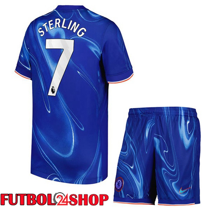 Camisetas Futbol FC Chelsea (Sterling 7) Ninos Primera Azul 2024/2025