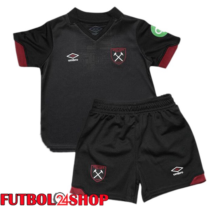 Camisetas De Futbol West Ham United Ninos Segunda Negro 2024/2025