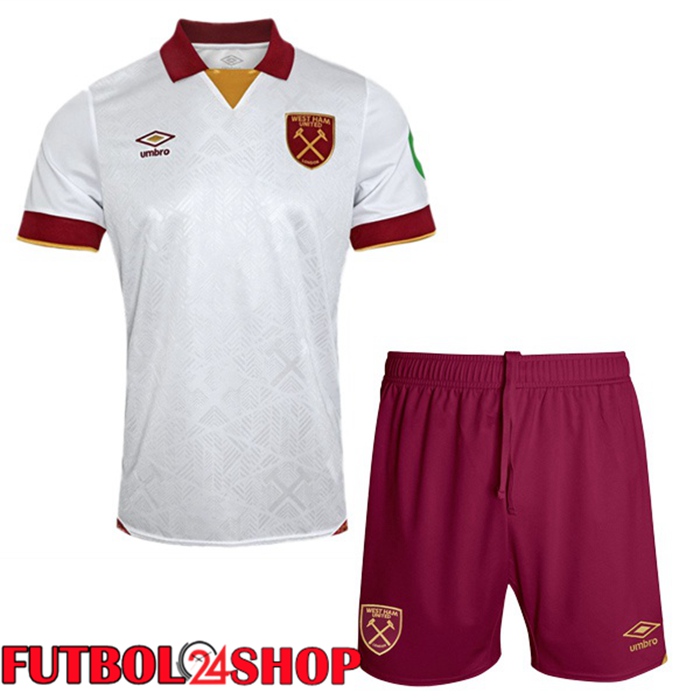 Camisetas De Futbol West Ham United Ninos Tercera Blanco 2024/2025