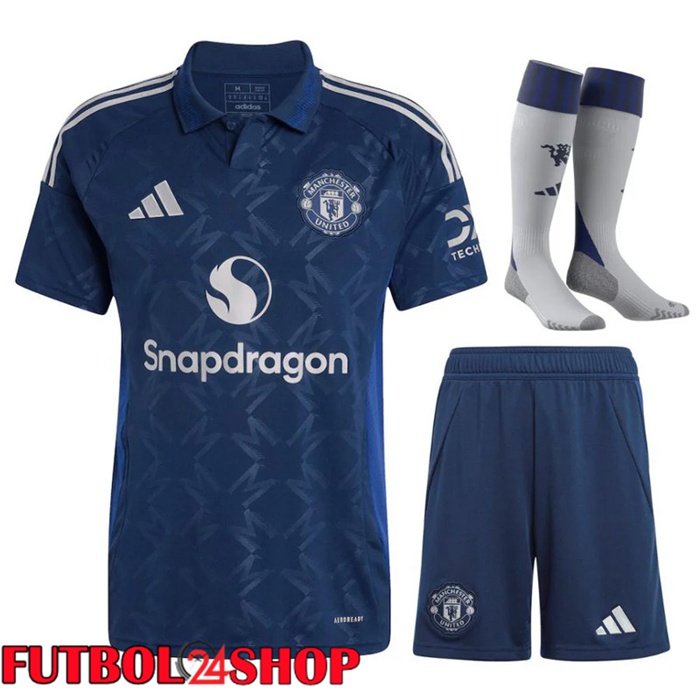 Camisetas Futbol Manchester United Segunda (Cortos + Calcetines) 2024/2025