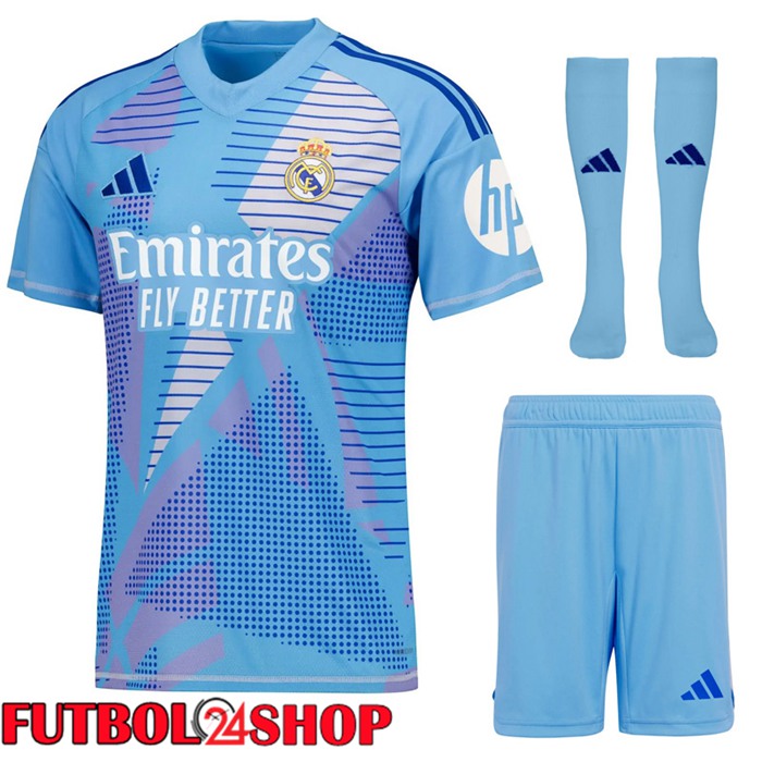 Camisetas Futbol Real Madrid Portero Azul (Cortos + Calcetines) 2024/2025