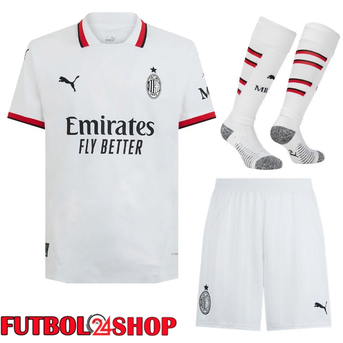 Camisetas Futbol AC Milan Segunda (Cortos + Calcetines) 2024/2025