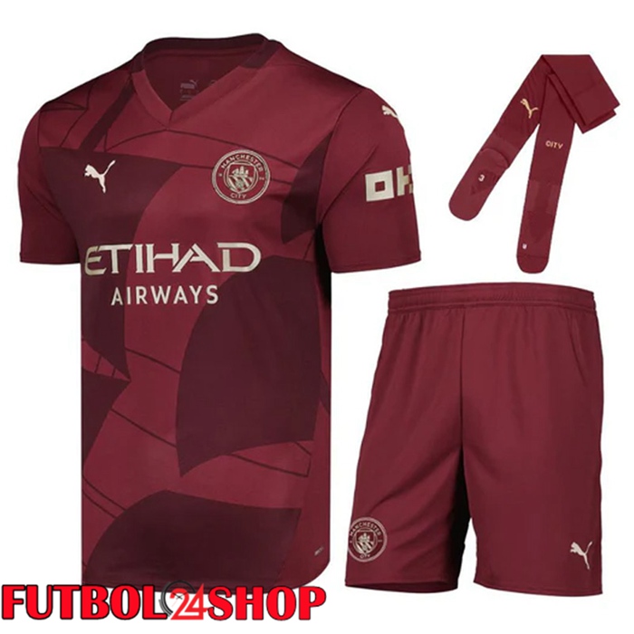 Camisetas Futbol Manchester City Tercera (Cortos + Calcetines) 2024/2025