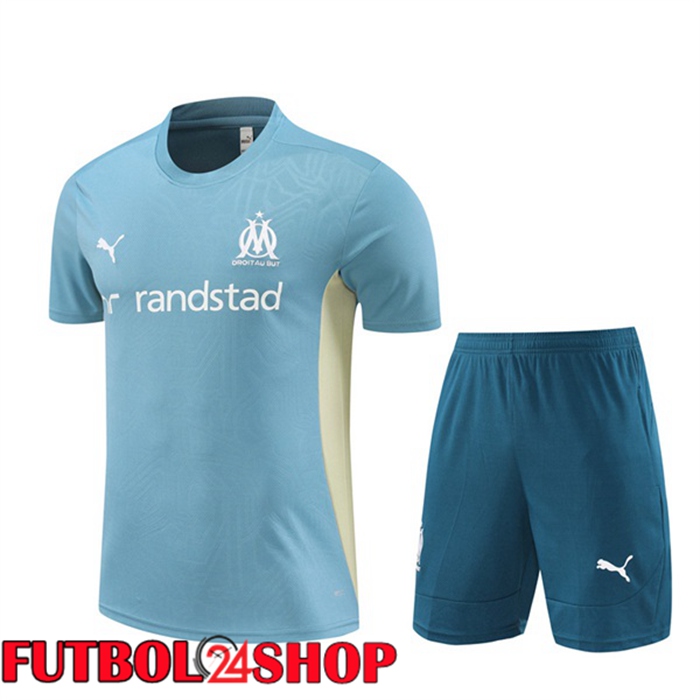 Camiseta Entrenamiento Marsella OM + Cortos Azul 2024/2025