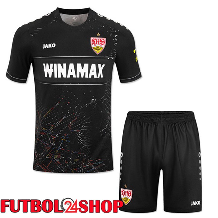 Camisetas De Futbol VfB Stuttgart Ninos Tercera Negro 2024/2025