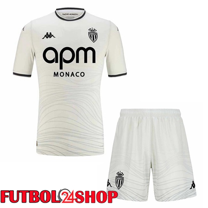 Camisetas De Futbol AS Monaco Ninos Tercera Blanco 2024/2025