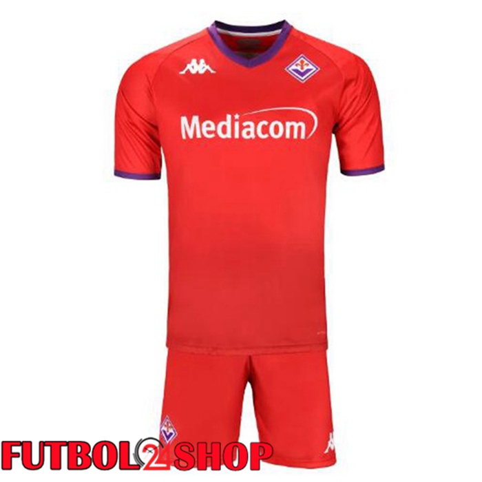 Camisetas De Futbol ACF Fiorentina Ninos Tercera Rojo 2024/2025