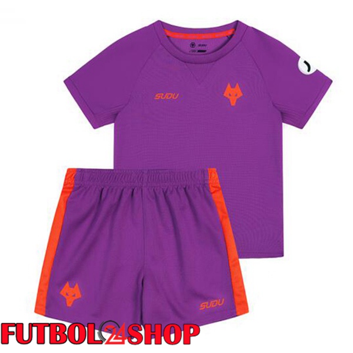 Camisetas De Futbol Wolves Ninos Tercera Púrpura 2024/2025