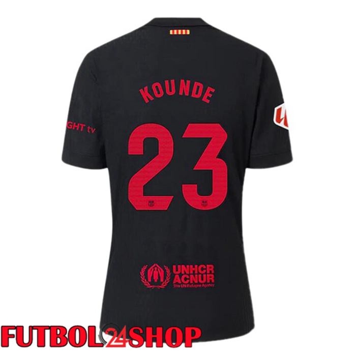 Camisetas De Futbol FC Barcelona (KOUNDE 23) Segunda Negro 2024/2025