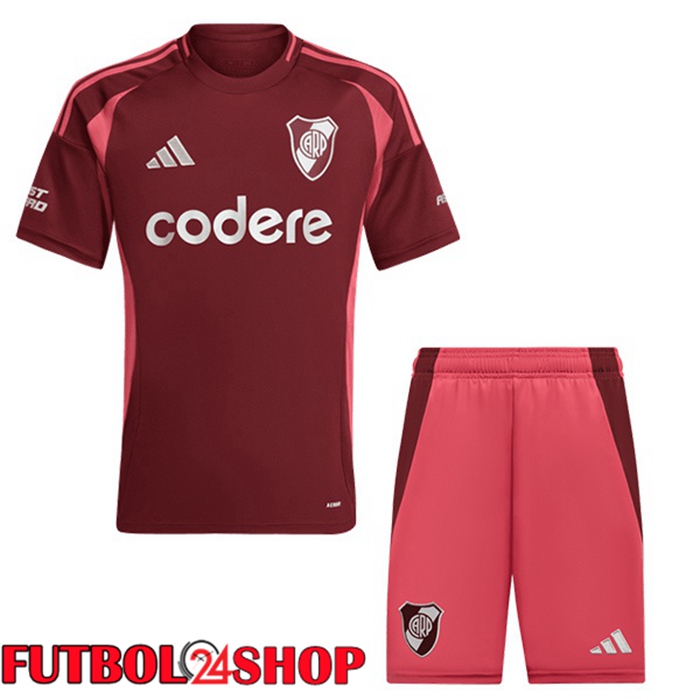 Camisetas De Futbol River Plate Ninos Segunda Rojo 2024/2025