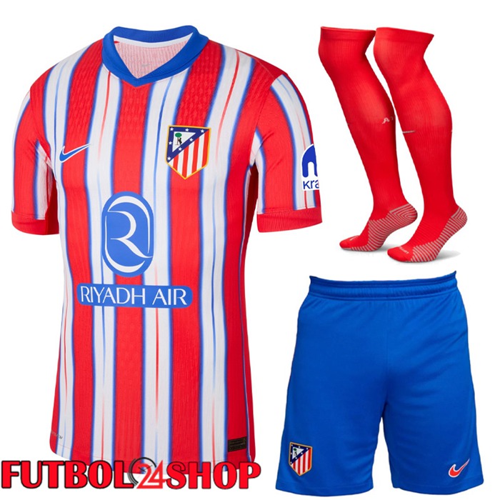 Camisetas De Futbol Atletico Madrid Primera (Cortos + Calcetines) 2024/2025