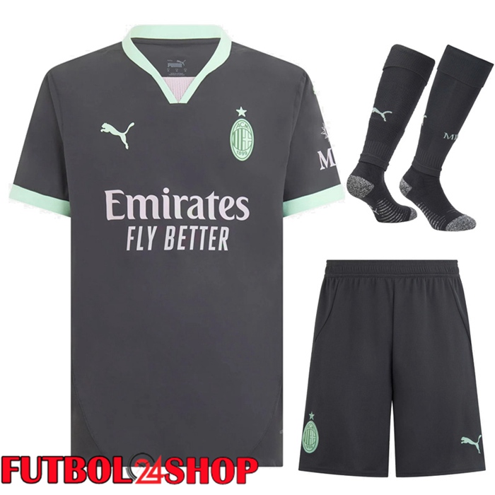 Camisetas De Futbol AC Milan Tercera (Cortos + Calcetines) 2024/2025