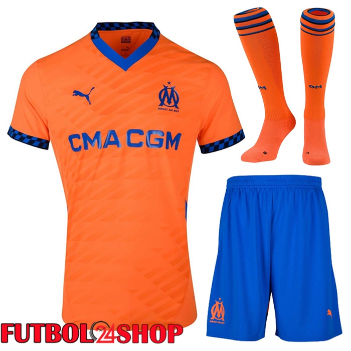 Camisetas De Futbol Marsella OM Tercera (Cortos + Calcetines) 2024/2025