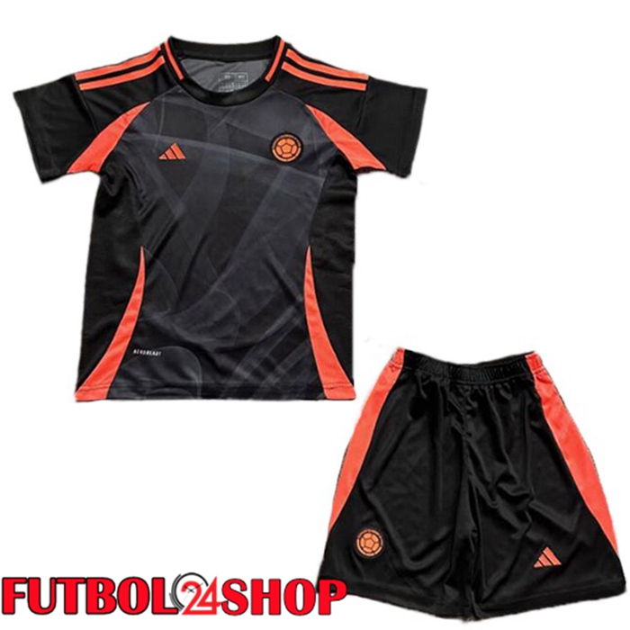 Camisetas De Futbol Colombia Ninos Segunda Negro 2024/2025