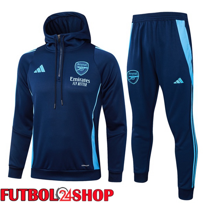 Chandal Futbol - Sudadera Con Capucha Arsenal Azul Real 2024/2025
