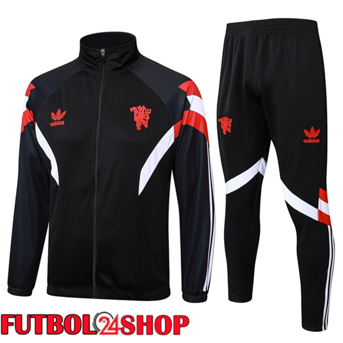 Chandal Equipos De Futbol - Chaqueta Manchester United Negro 2024/2025