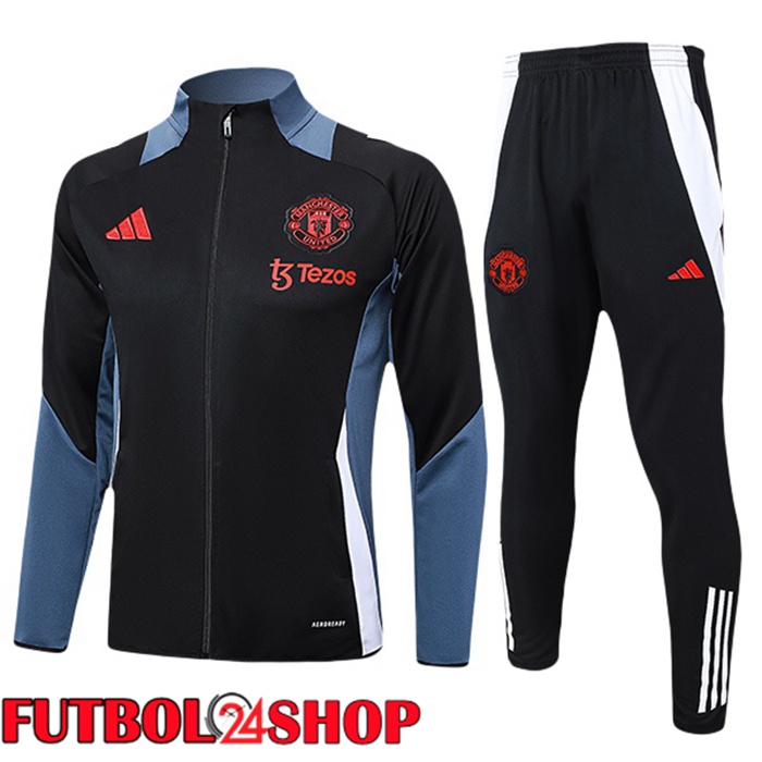 Chandal Equipos De Futbol - Chaqueta Manchester United Negro 2024/2025
