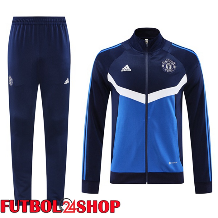 Chandal Equipos De Futbol - Chaqueta Manchester United Azul Real 2024/2025